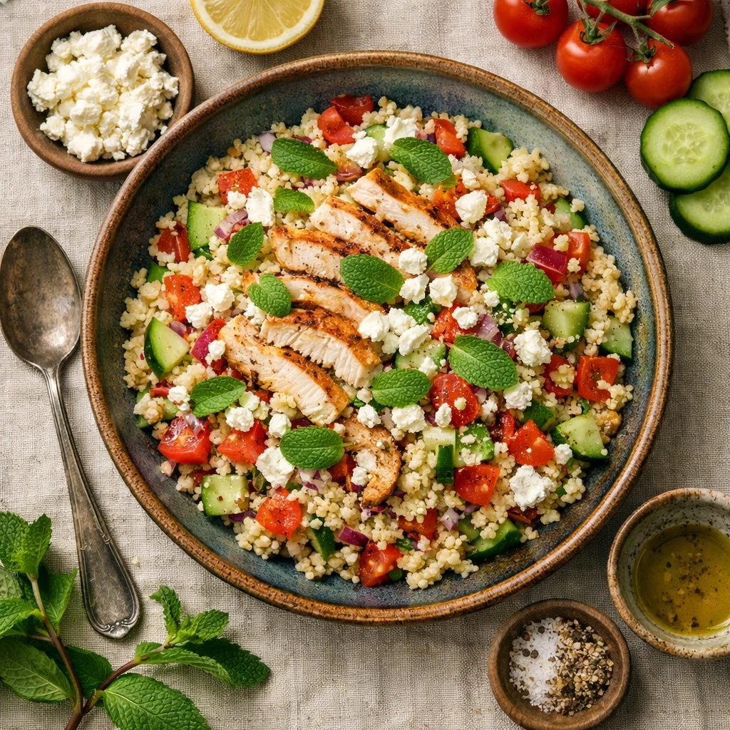 Verse Couscous Salade met Gegrilde Kip en Feta