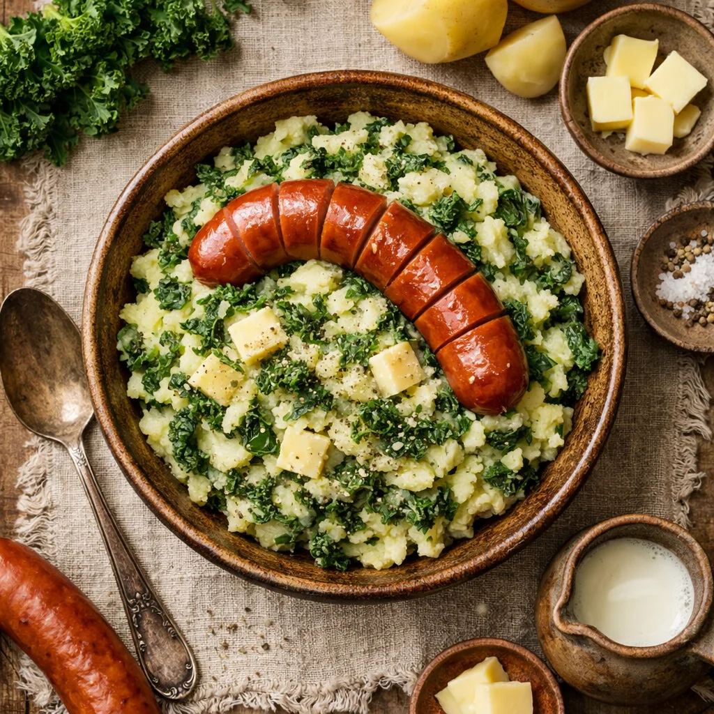 Stevige Boerenkoolstamppot met Rookworst