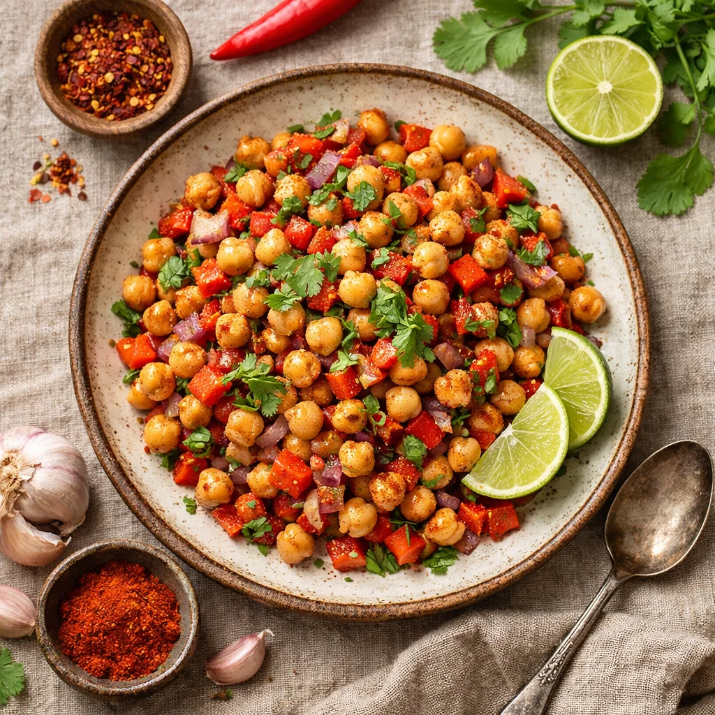 Spicy Chickpea Salad for Lunch