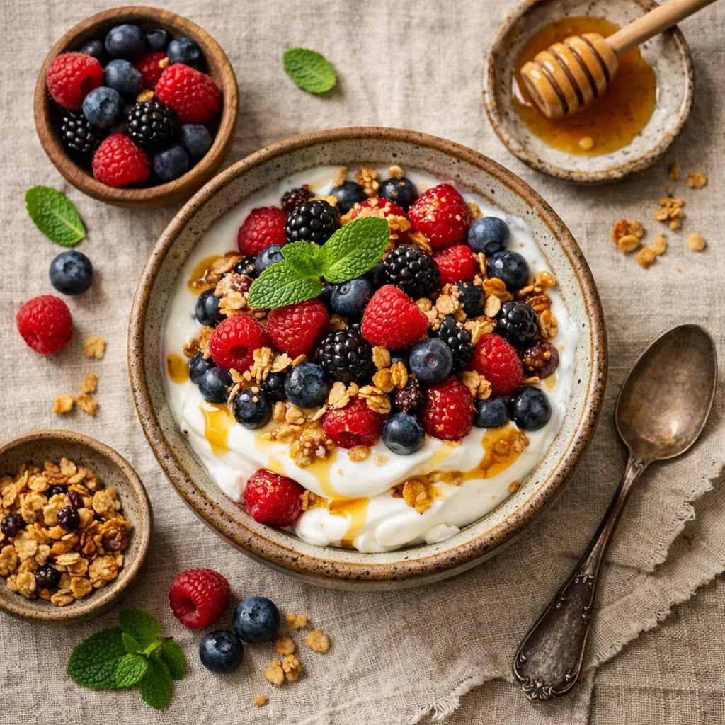 Gezonde Bosvruchten Yoghurt Parfait
