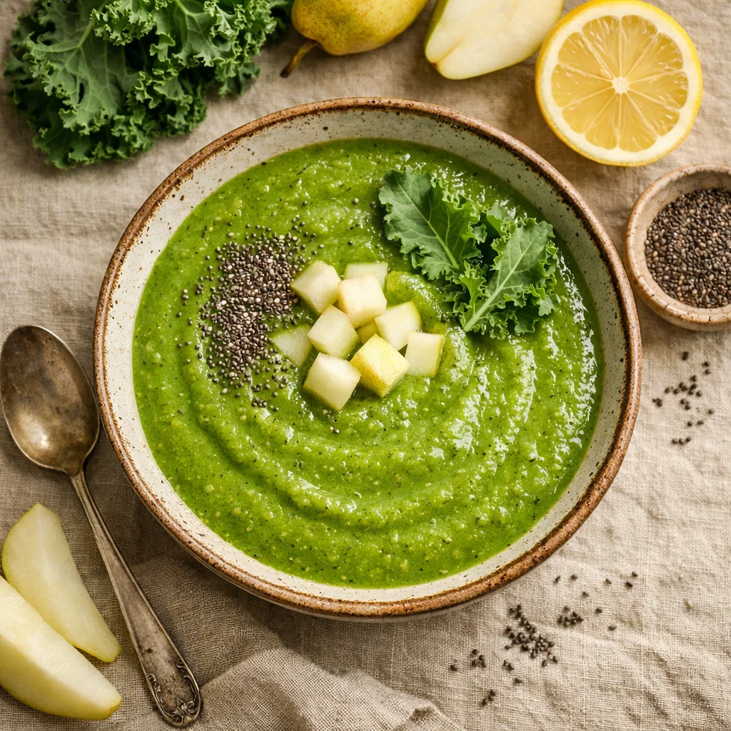 Frisse Boerenkool Smoothie met Peer en Citroen