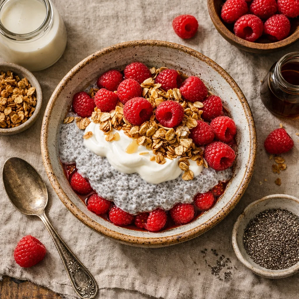 Fantastische Frambozen Chiazaad Pudding