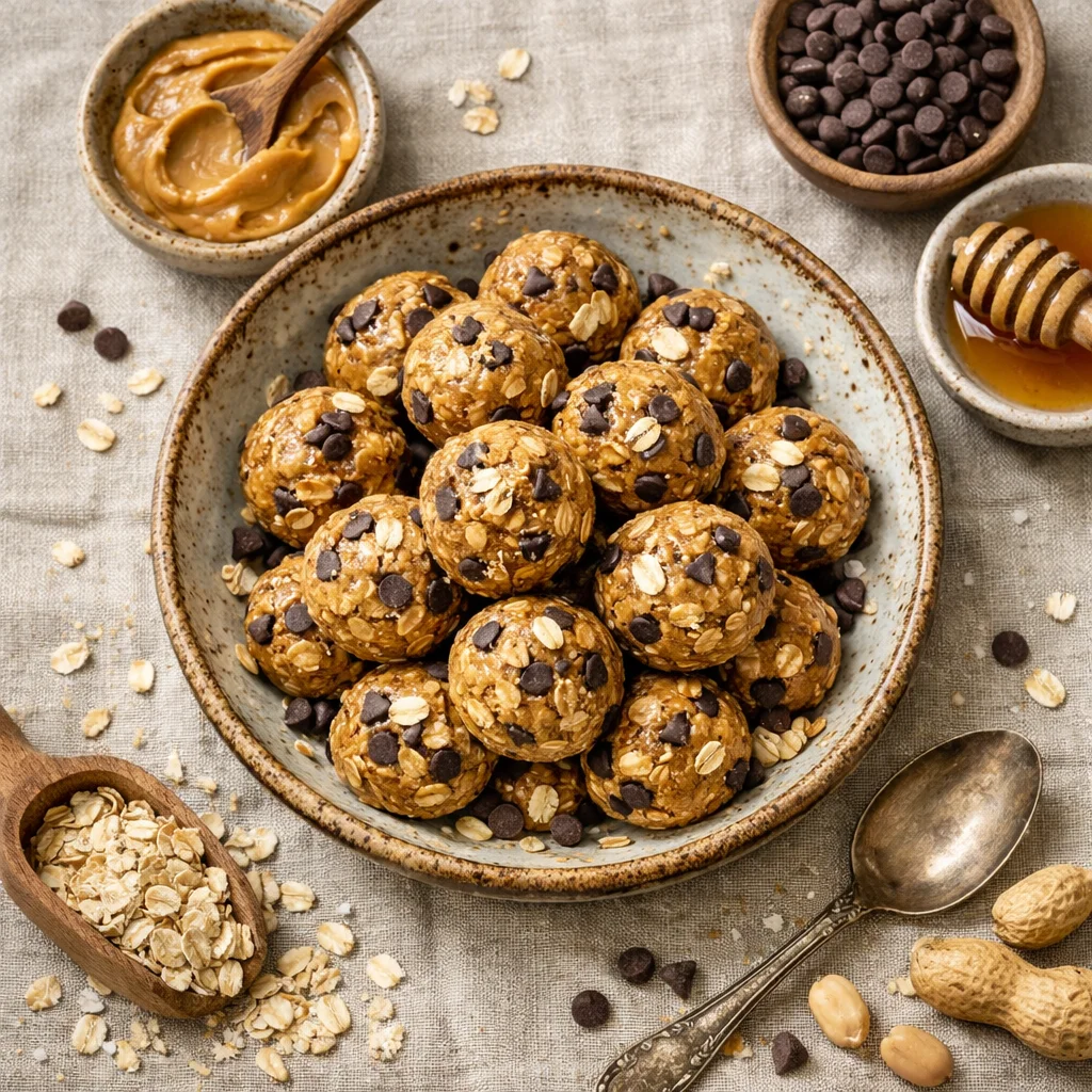 Protein-Rijke Energieballetjes met Pindakaas en Honing