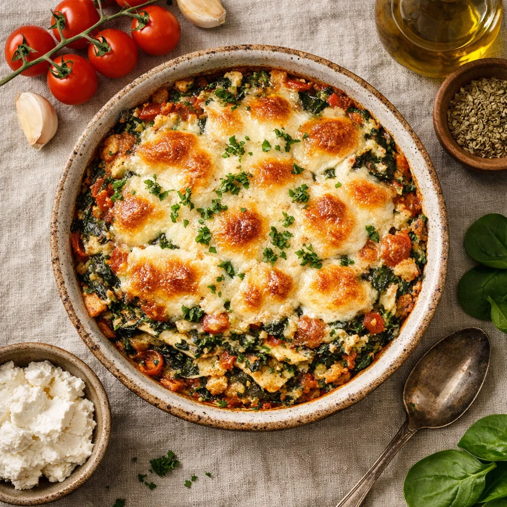 Lactosevrije lasagne met spinazie en ricotta