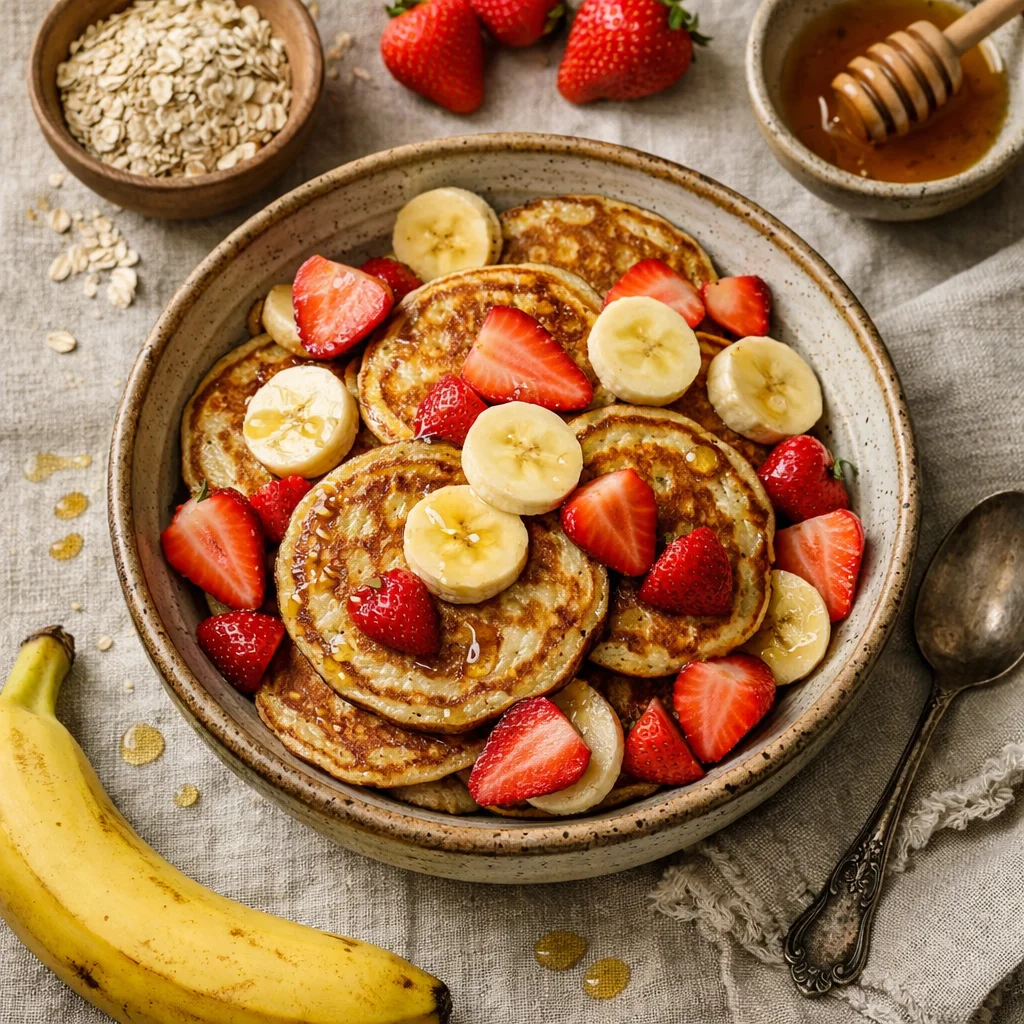 Vrolijke Havermoutpannenkoekjes met Vers Fruit