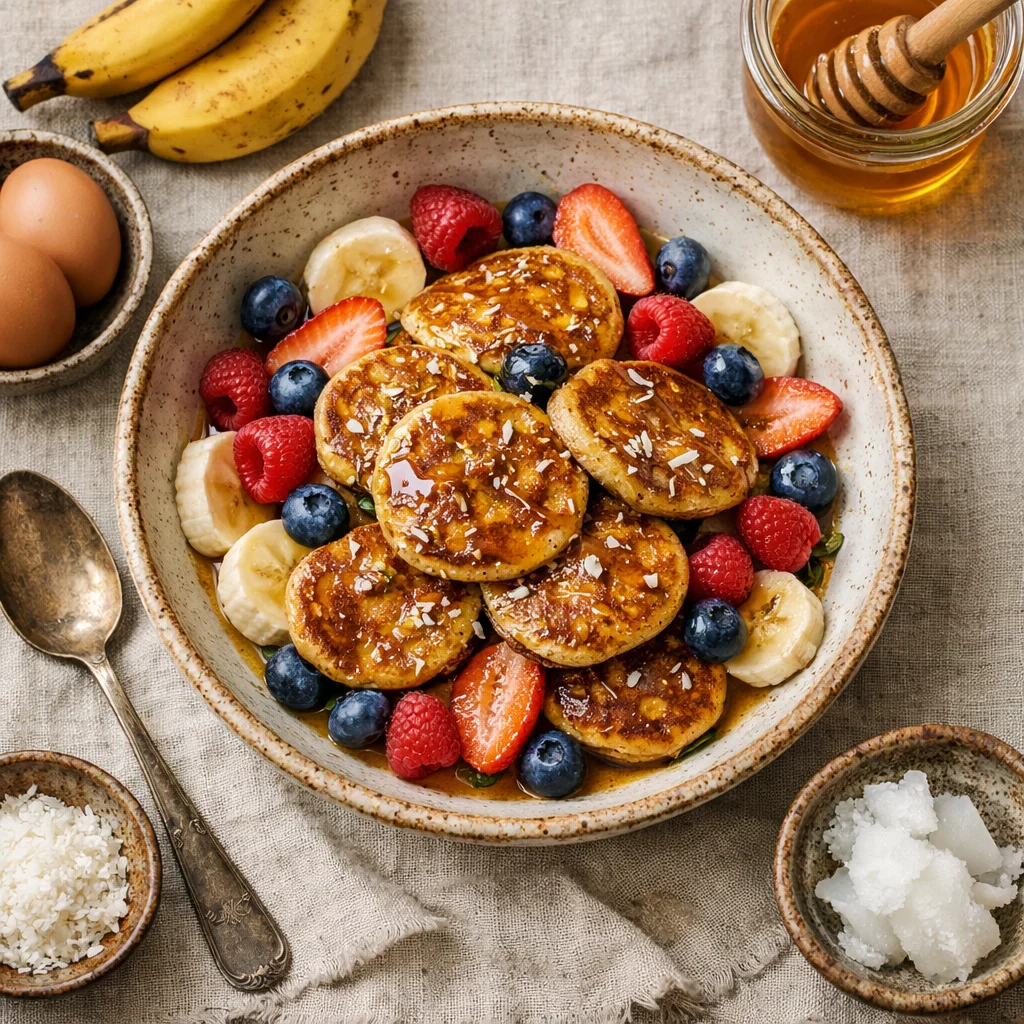 Overheerlijke Bananenpannenkoekjes met vers fruit