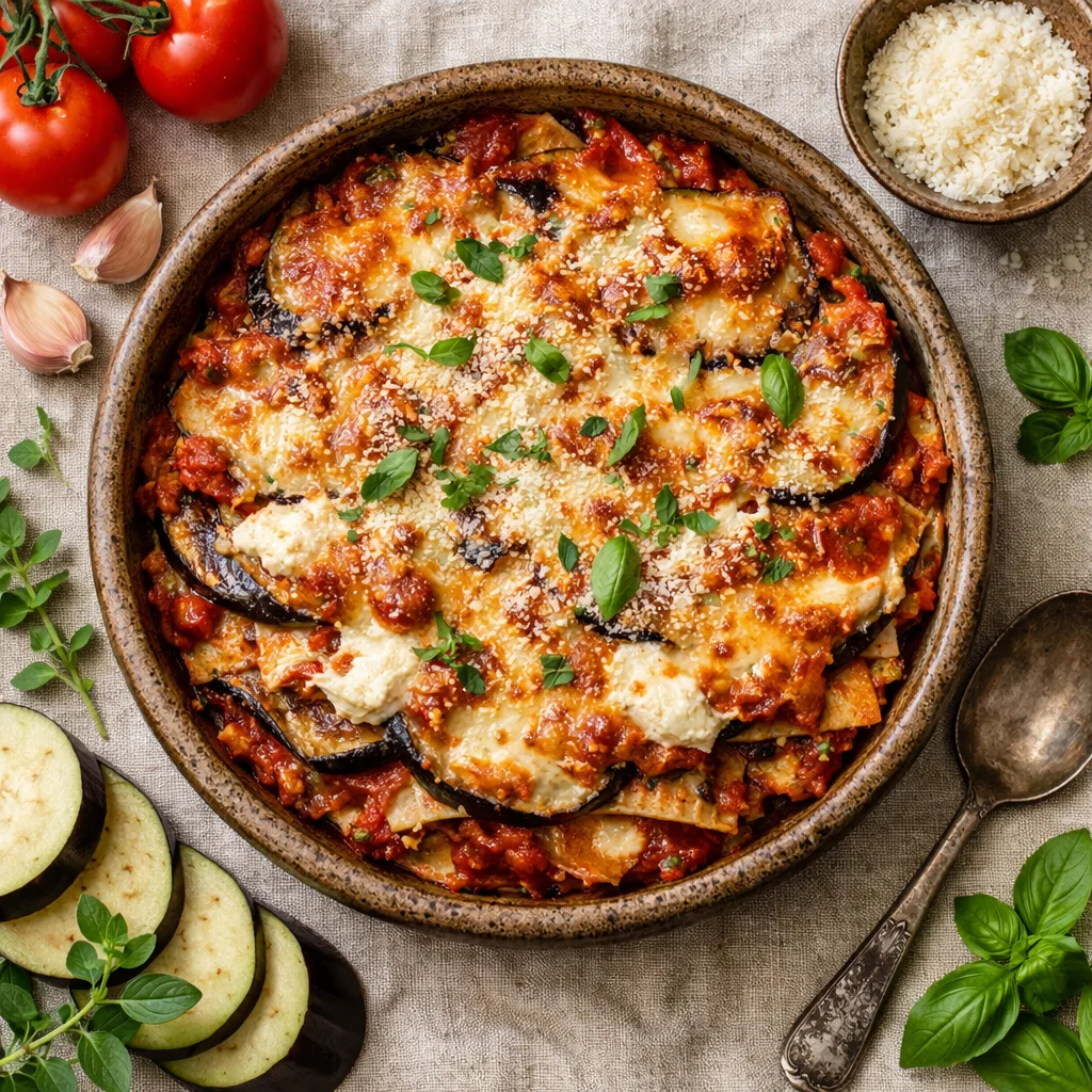 Heerlijke Vegetarische Lasagne met Aubergine en Ricotta