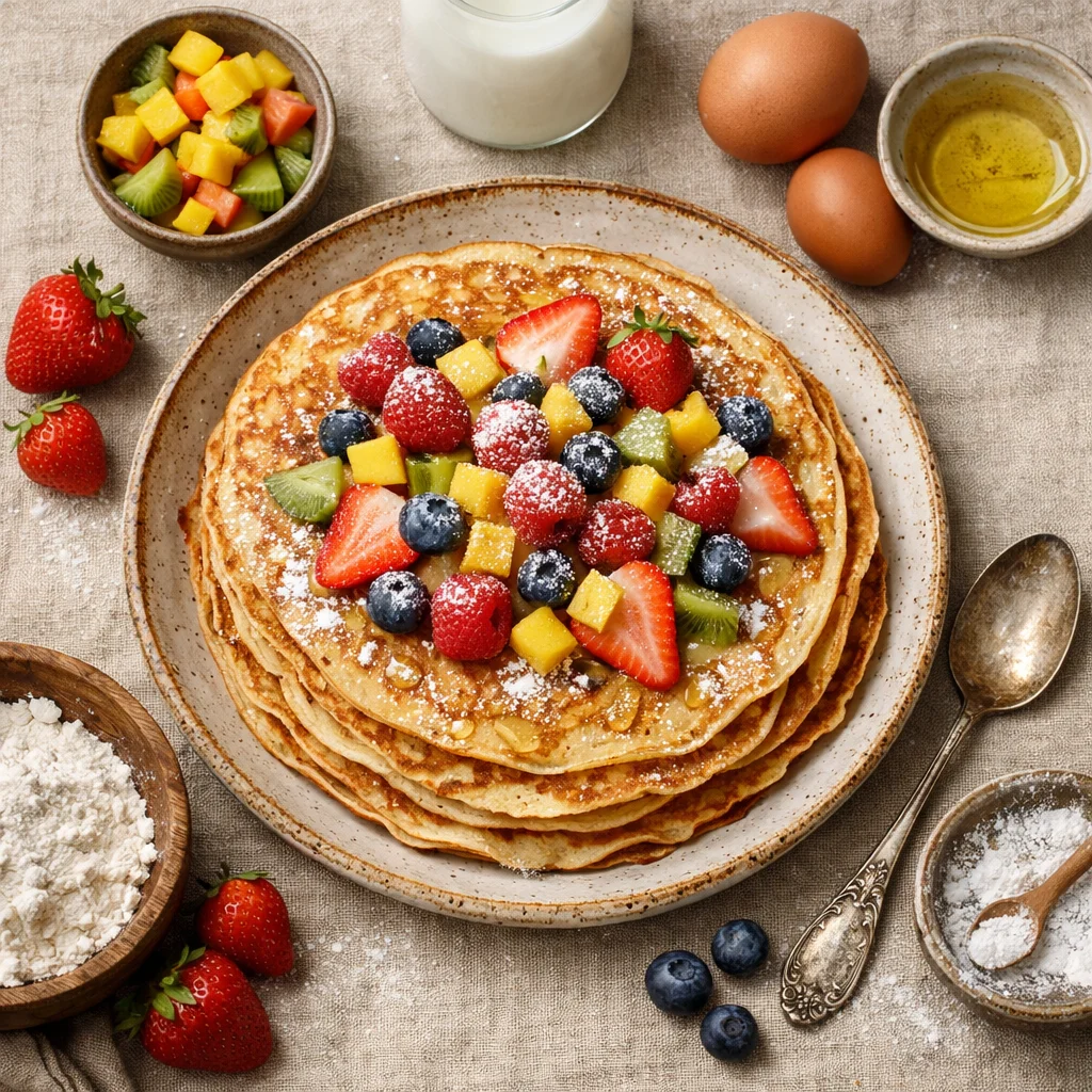 Heerlijke Lactosevrije Pannenkoeken met Vers Fruit