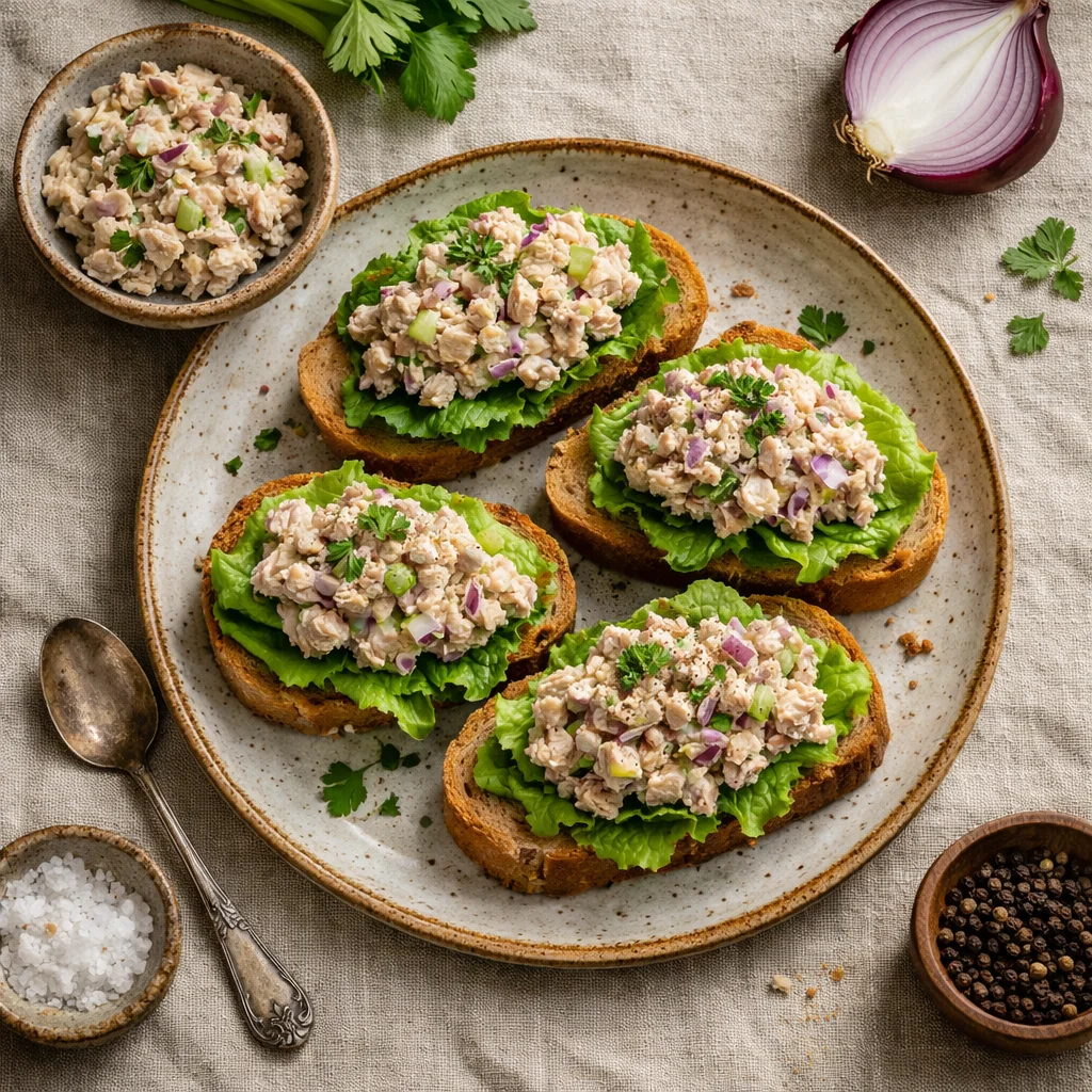 Frisse Tonijnsalade op Volkorenbrood