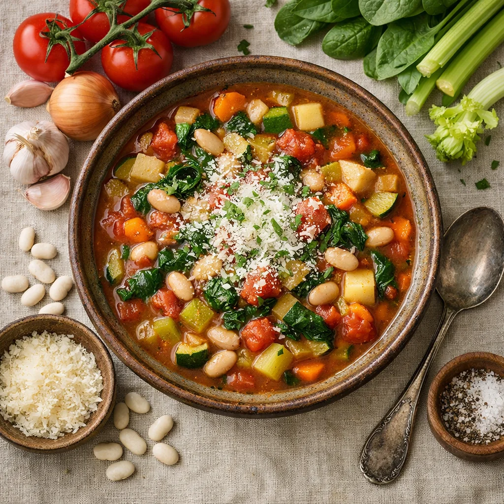 Authentieke Italiaanse Minestronesoep