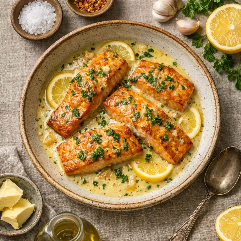 Chef's Special: Gebakken Zalm met Citroen-Knoflook Botersaus