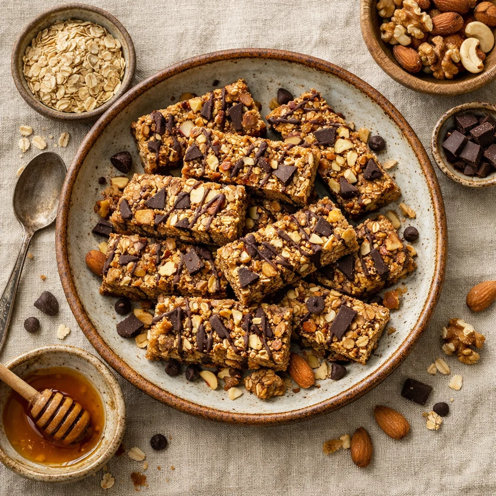 Gezonde Havermoutrepen met Noten en Chocolade