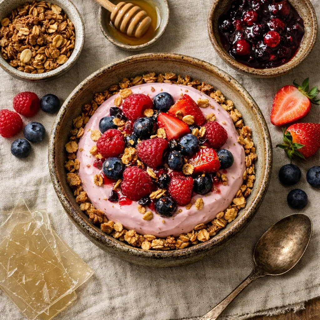 Kwarktaart met Rood Fruit en Granola