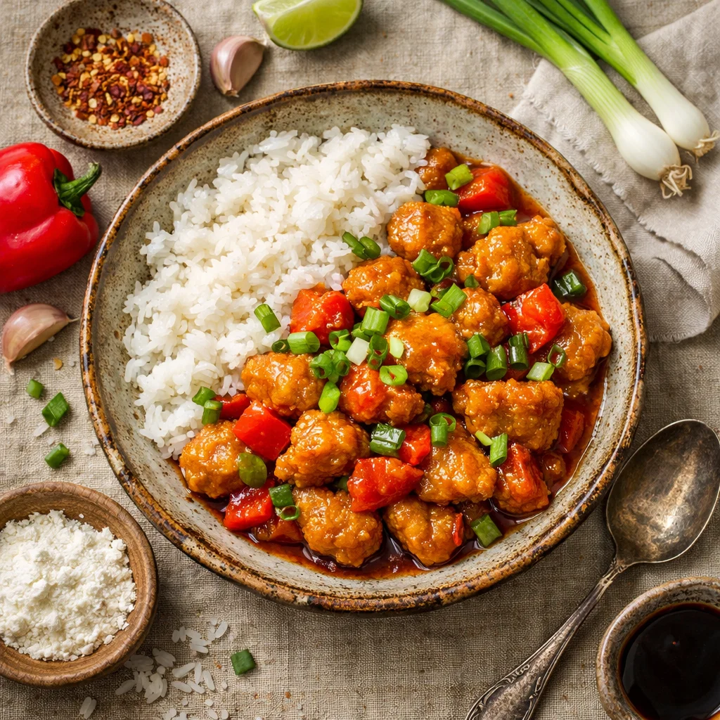 Chef's special: Knapperige Thaise Kip met Zoetzure Saus en Gestoomde Jasmin Rijst