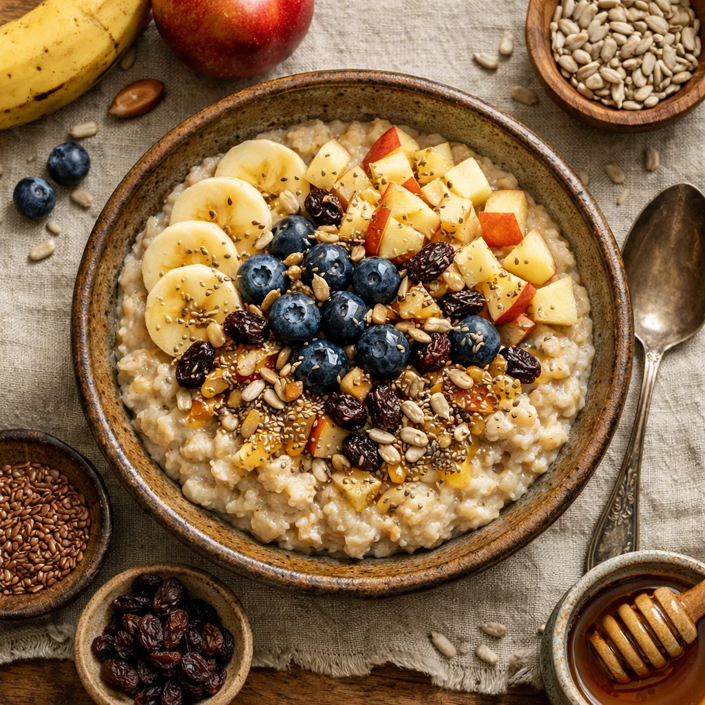 Fruitige Havermout Ontbijtbowl met Noten en Zaden