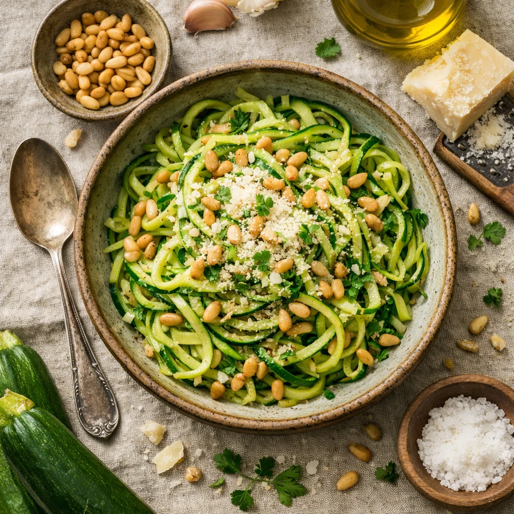 Gezonde Italiaanse Courgette Pasta