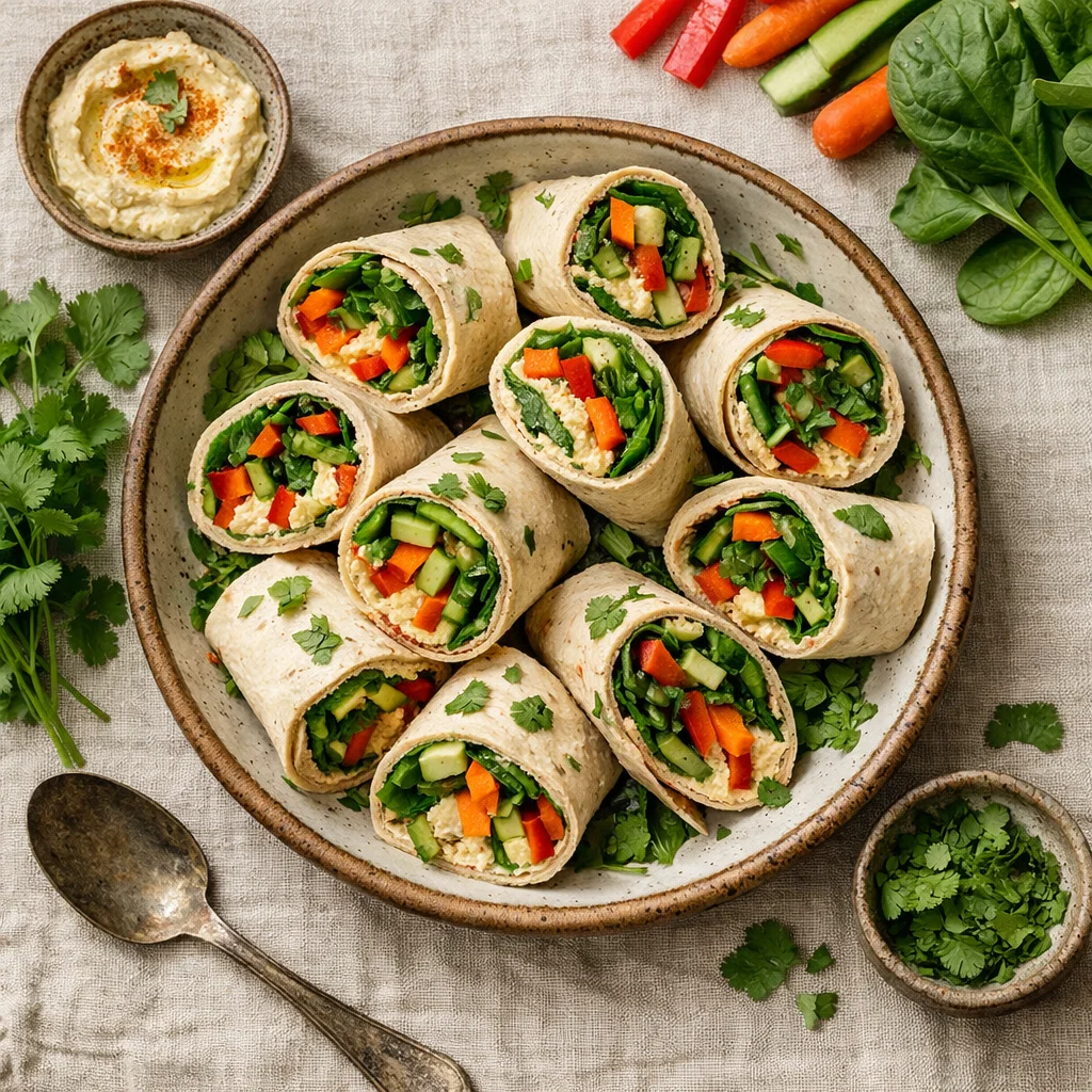 Frisse Hummus Wrap met Groenten