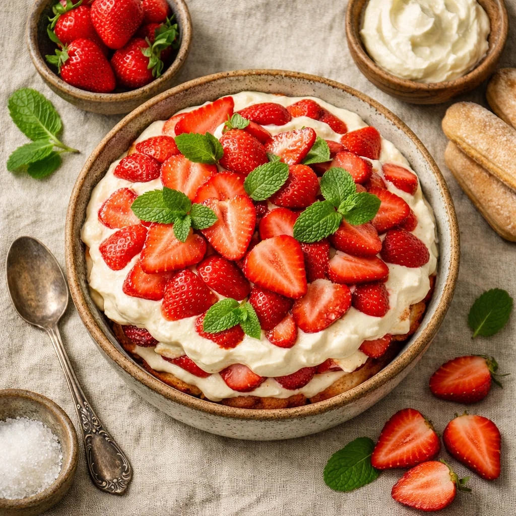 Verse Aardbeientiramisu