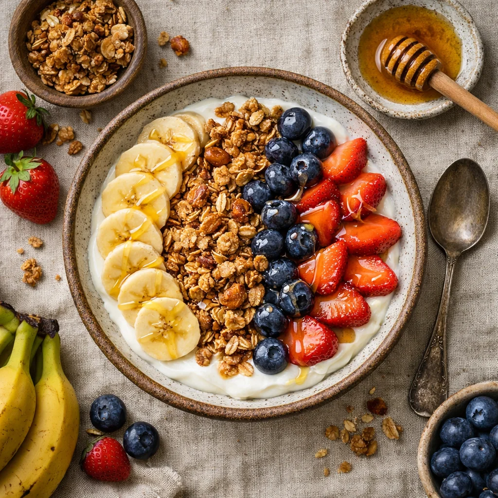 Fruitige Yoghurt Granola Bowl