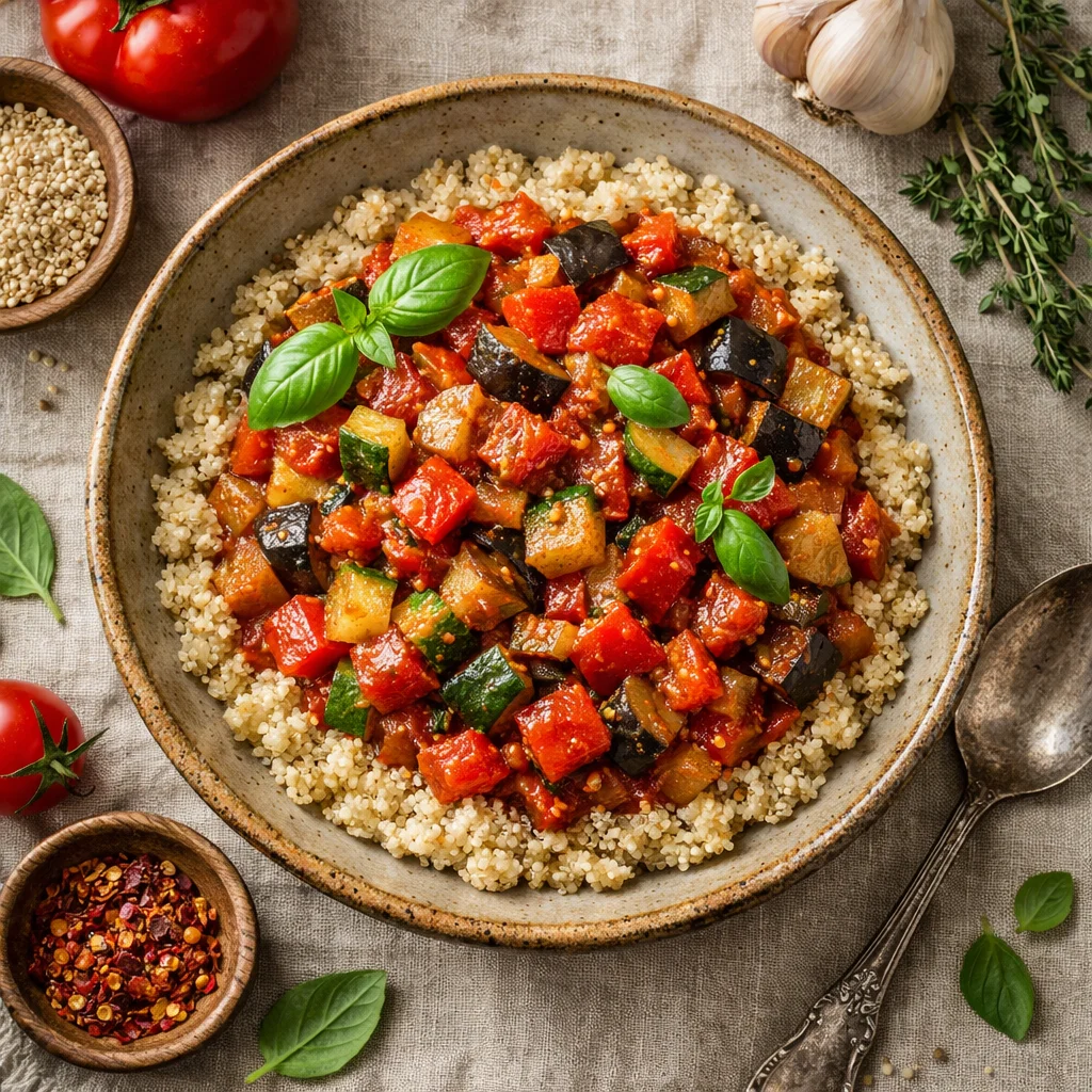 Gezonde Vega Ratatouille met Quinoa