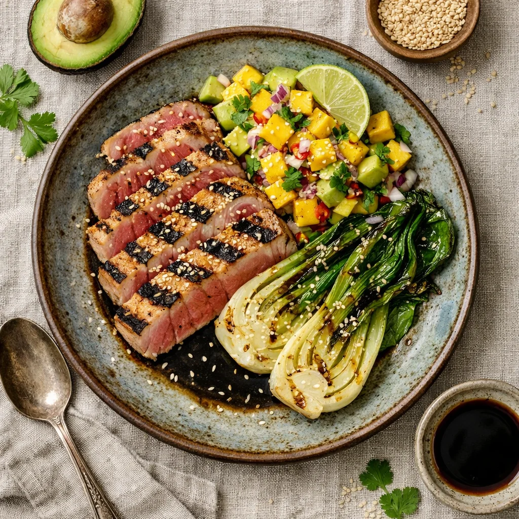 Chef's Special: Gegrilltes Thunfischsteak mit einem asiatischen Touch